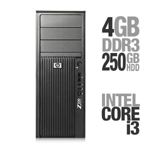 HP Workstation z200 - CMT - 1 x Core i3 530 / 2.93 GHz - RAM 4 GB - HDD 1 x 250 GB - DVD?RW ?R DL / DVD-RAM - HD Graphics - Gigabit Ethernet - Windows 7 Pro 64-bit / XP Pro downgrade - pre-installed: Windows XP - Monitor : none