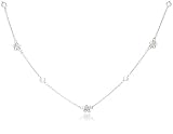 Image of WHITE ICE sterling Silver DN212 Womens Diamond Flower & Freshwater Pearl 16-17.5