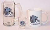 DALLAS COWBOYS NFL BEER MUG COFFEE MUG SHOT GLASS Gift Set