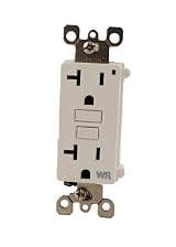 20 Amp, SmartlockPro GFCI Duplex Receptacle, Weather-Resistant, Tamper- Resistant