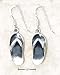 Sterling Silver Flip Flop French Wire Earrings - JewelryWeb