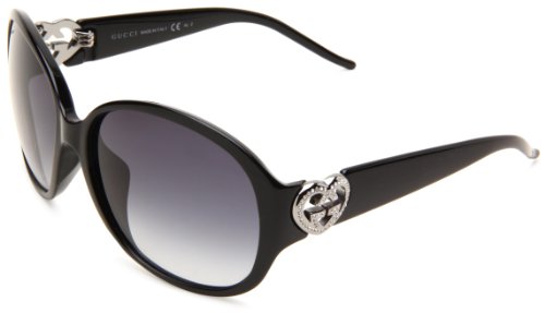 Gucci GG3530/F/S Sunglasses - 0D28 Shiny Black (JJ Gray Gradient Lens) - 61mm
