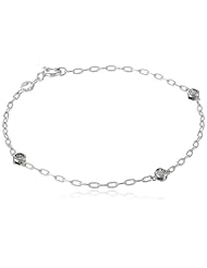 DiAura Sterling Silver White Diamond-Accent Bracelet, 7.5"