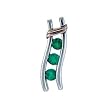 14K Two-Tone Gold Emerald Pendant