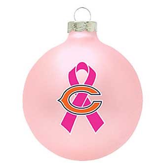 Chicago Bears Breast Cancer Awareness Ornament