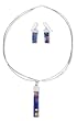 Dichroic art glass jewelry set, 'Rainbow Wands' Dichroic art glass jewelry set, 'Rainbow Wands'