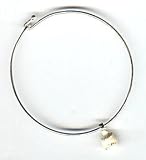 .925 Sterling Silver 7 inch Bracelet with Enamel Baseball Charm
