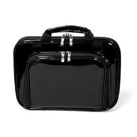 CaseCrown Double Memory Foam Netbook Case with Shoulder Strap and TSA Approved Combination Lock (Metallic Black) Fits ASUS Eee PC 1000HA 10-Inch Netbook .