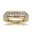 Men's Diamond Wedding Ring 1/4CT Set in 14KT Yellow Gold Size 10