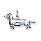 Sterling Silver Dachshund Charm with 20 inch Sterling Silver Chain