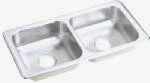 33x22x5-1/2 SS DBL Sink
