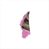 Two Sided Baby Blanket with Ruffles or Trim Fabric: Lollipop Leopard Plush Pink with Ruffles