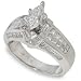1 1/2 ctw WG Marquise/Princess/Baguette Cut Engagement Ring