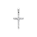 Diamond Cross Pendant 18k White Gold Crucifix