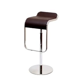 Lexington Modern LEM Style Piston Bar Stool, Brown Genuine Leather by Lexington Modern
