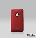 SHIELD Apple 3G iPhone Shield Polycarbonate Slim Fit Case + Microfiber Cleaning Cloth - (Red)