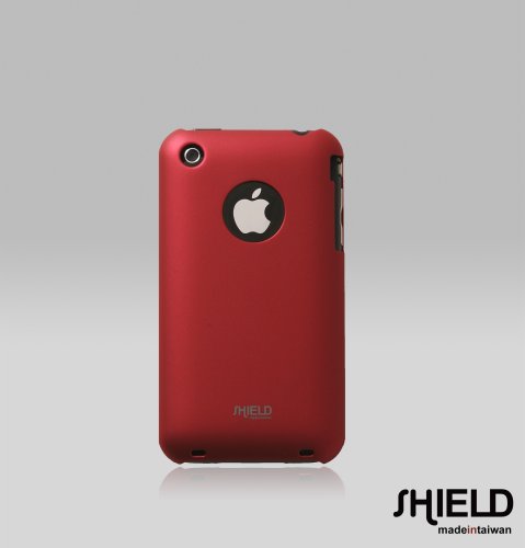 SHIELD Apple 3G iPhone Shield Polycarbonate Slim Fit Case + Microfiber Cleaning Cloth - (Red)