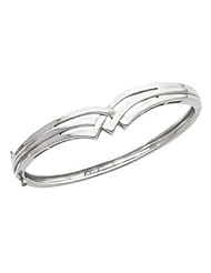 Hinged Bangle Bracelet 14K White Bracelet Brc3