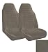 Set of 2 Universal Fit High Back Encore Pattern Front Bucket Seat Cover - Taupe Image