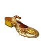 LANVIN Escarpin Open Back Sling Shoes in Gold