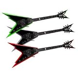 Dean USA Dime Razorback V Electric Guitar Black, Silver Bevels