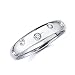 14k White Gold Bezel Diamond Wedding Ring Band .13ct (G-H Color, SI2 Clarity)