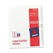 Avery Avery-Style Legal Side Tab Dividers, 26-Tab, 51-75, Letter Size, White, 26 per Set (11396)