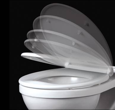 Simple Soft Close and Easy Lift-Off Toilet Seat White - Universal Fittings
