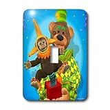 BK Dinky Bears Cartoon Clowns - Clown with Mr Zippy in the Box - Light Switch Covers -... by 3D Rose