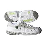 Women's K-Swiss Stabilor SLS Tennis Shoe-White/Light Grey/Grasshopper