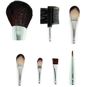7 Pcs Makeup Set Foundation Blush Cosmetic Brush w/ Case Kit