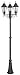 Philips Massive Zagreb 3 Headed Post - Black