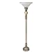 Cal Regency Antique Silver Torchiere Floor Lamp
