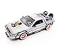 Delorean Time Machine From Movie Back To The Future 3 1:24 Diecast Model By Welly