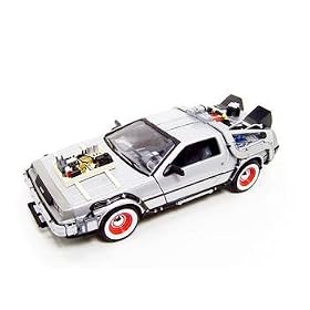 Delorean Time Machine From Movie Back To The Future 3 1:24 Diecast Model By Welly