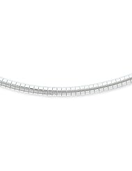4mm Sterling Silver Omega Necklace, 16 inch