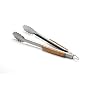 Outset QV20 Verde Stainless-Steel Locking Tongs with Bamboo Handle
