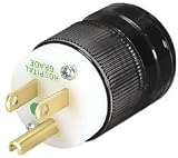 Marinco 8215 NEMA Hospital-Grade Plug 15A 125V Black