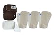 SoftBums One Size Adjustable Diaper Organic Bamboo 5-Piece Set (Chocolate)