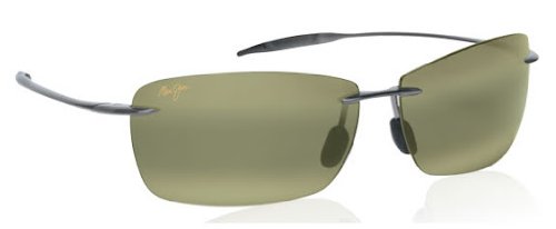 Maui Jim Lighthouse H423-26 Polarized Rectangular Sunglasses,Rootbeer Frame/HCL Bronze Lens,One Size