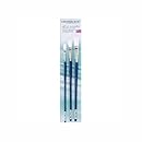 Grumbacher Academy White Nylon Bristle Oil &amp; Acrylic 3-Brush Set, #2