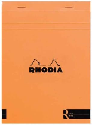 Rhodia "R" Premium Stapled Notepads 162011 6" x 8 1/4" (Orange) Lined Paper