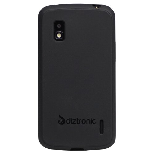 Diztronic Matte Back Black Flexible TPU Case for LG Nexus 4 - Retail Packaging