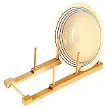 14.5 Standing Natural Wood + Dowel Bowl Rack