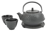 Black Bamboo Cast Iron Tea Set