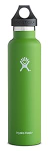Hydro Flask 24 oz Vacuum Insulated Stainless Steel Water Bottle, Standard Mouth w/Loop Cap, Kiwi