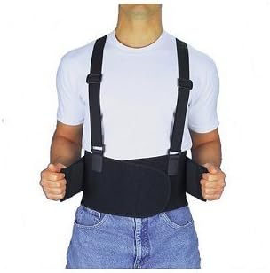Heavy Lift Back Support Belt&waist Brace W Adjustable Suspenders Multiple Sizes (XXL)