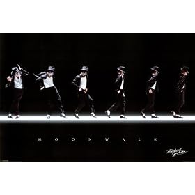 Michael Jackson (Moonwalk) Music Poster Print - 24" X 36" Collections Poster Print, 36x24 Poster Print, 36x24: Home &amp; Garden