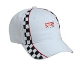 ACTORS DO IT ON CUE! Adult White Racing Checker Hat / Cap