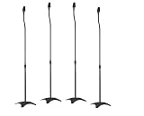 Lumi Universal Satellite Surround Sound Home Theater Theatre Speaker Stands - Black (Set of 4)